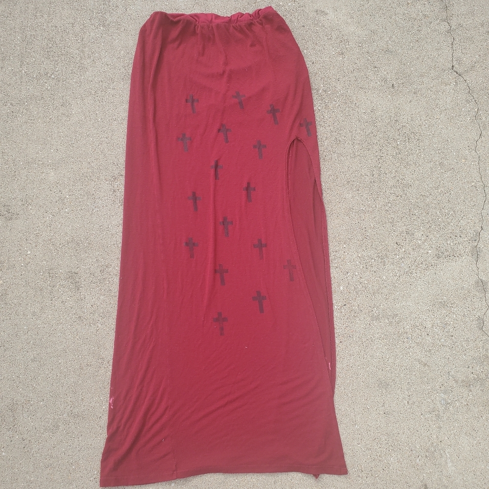 In Luv Maxi Skirt W/Split sz Large